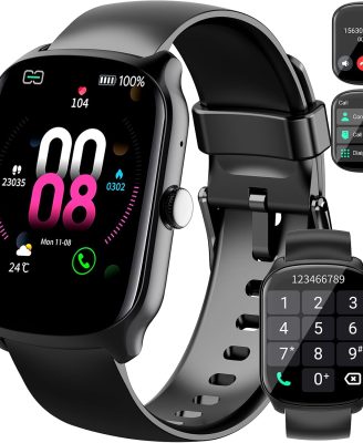 Smart Watch for Men Women (Dial/Answer Calls), 1.95"HD Curved Screen Smartwatch, Heart Rate/Sleep Monitor Fitness Watches, 112+ Sports Modes Activity Trackers, IP68 Waterproof Watch for Android iOS