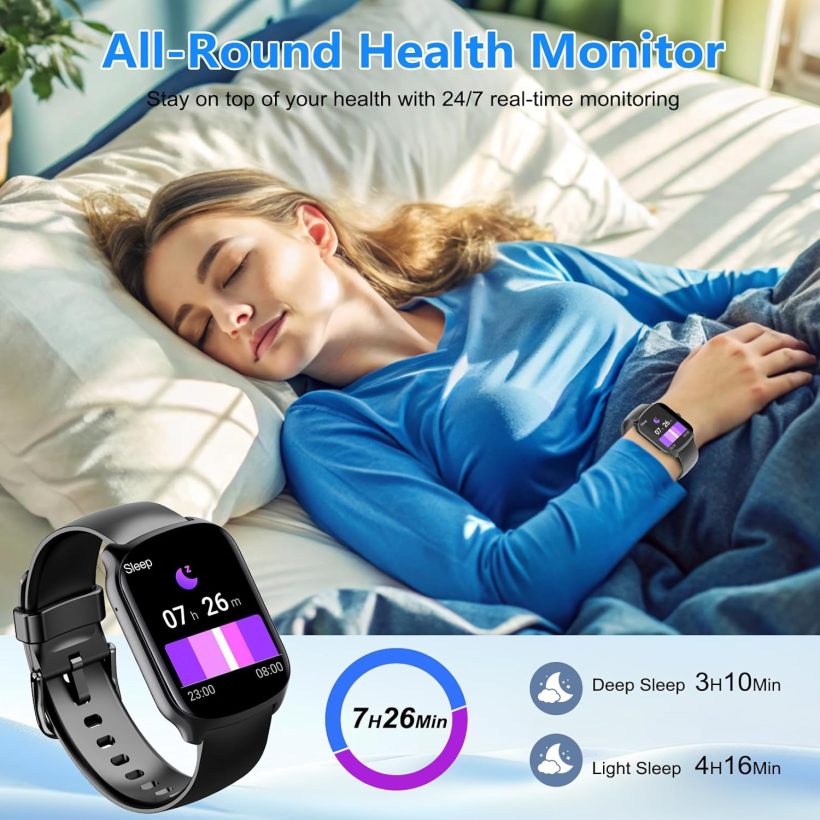 Smart Watch for Men Women (Dial/Answer Calls), 1.95"HD Curved Screen Smartwatch, Heart Rate/Sleep Monitor Fitness Watches, 112+ Sports Modes Activity Trackers, IP68 Waterproof Watch for Android iOS - Image 5