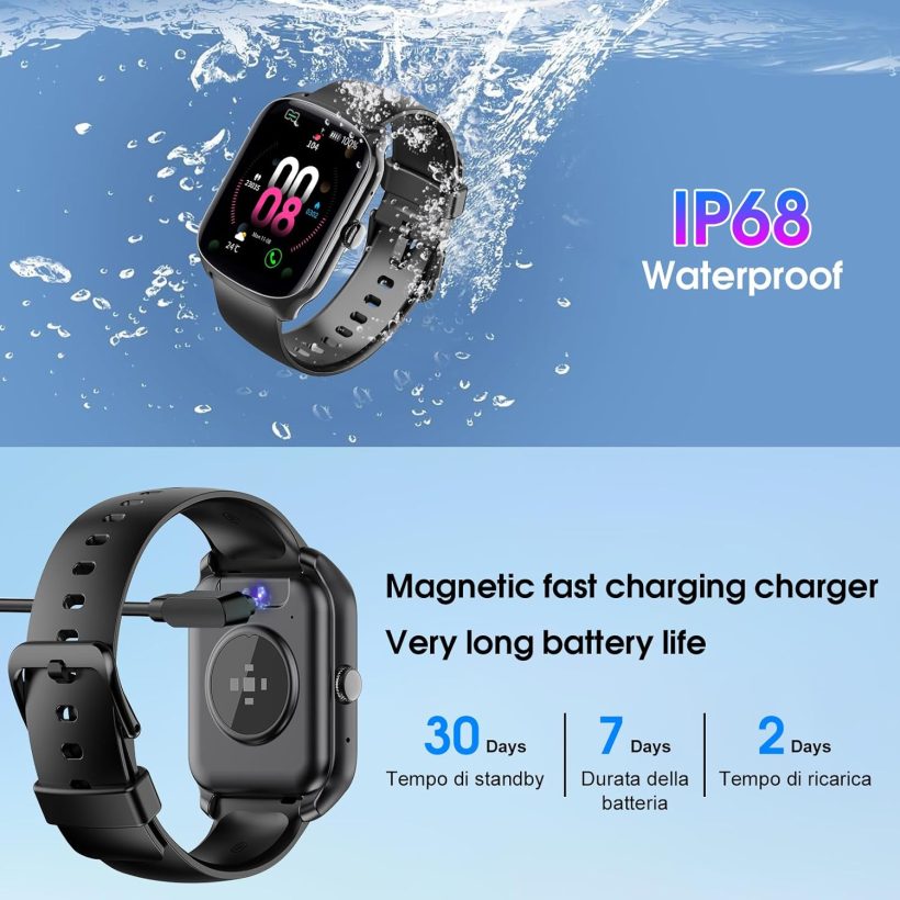 Smart Watch for Men Women (Dial/Answer Calls), 1.95"HD Curved Screen Smartwatch, Heart Rate/Sleep Monitor Fitness Watches, 112+ Sports Modes Activity Trackers, IP68 Waterproof Watch for Android iOS - Image 6